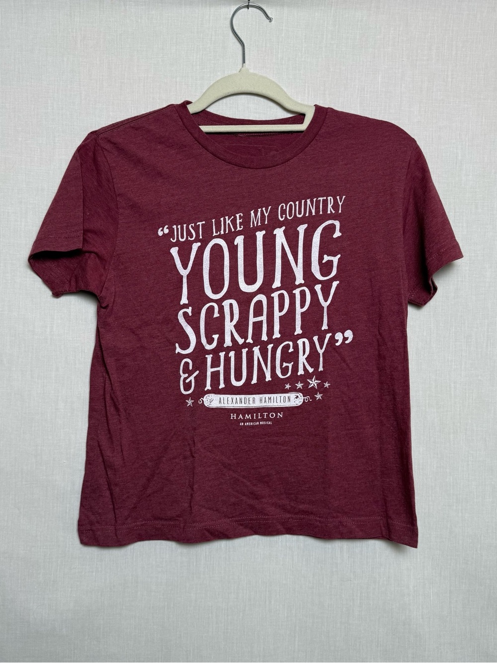 Hamilton Musical “Young Scrappy & Hungry” Graphic Tee Youth Medium
